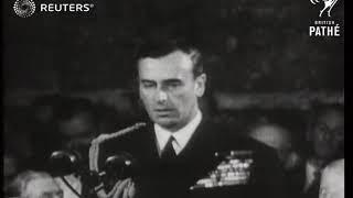 Admiral Lord Louis Mountbatten receives the Freedom of the City (1946)