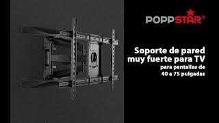 Poppstar - Soporte de pared muy fuerte para TV | para pantallas de 40" a 75" hasta 46kg/VESA 600x400