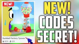 Gumball Factory Tycoon New Codes!! | ROBLOX *SECRET* CODES