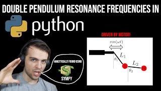 Double Pendulum: Analytically Finding Resonance Frequencies with Sympy