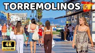 [4K] TORREMOLINOS - La Carihuela Promenade November Walk - Costa del Sol, Spain