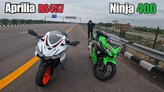 Ninja 400 vs Aprilia RS457 | On Public Demand!!