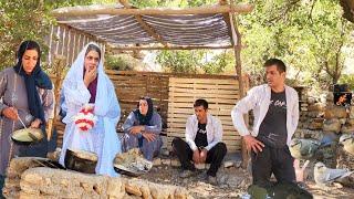 Did Asghar's mother's behavior ruin the joy of Masoumeh's celebration for Halimah? 