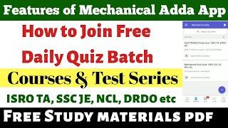 How to Join Free Daily Quiz on Mechanical Adda App