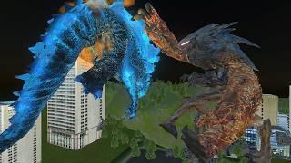 The Awakening of MUTO Prime: Blue Nuclear Godzilla VS. MUTO Prime! - Animal Revolt Battle Simulator