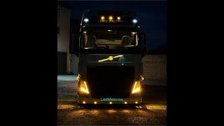 ДХО VOLVO, ДХО ВОЛЬВО, Тюнинг фар volvo FH, желтые ДХО, желтые габариты, янтарные ДХО, оранжевые ДХО