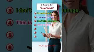 7 Ways to Say 'You Can't Do It' #shorts #speakfluently #englishvocabmastery #improveenglish