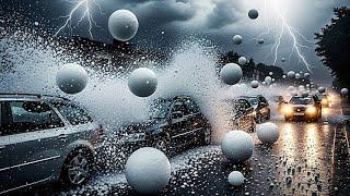 Extreme weather paralyzes France!! An unprecedented hailstorm devastates Normandy