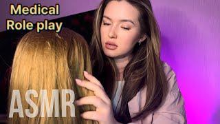АСМР Нежный прием доктора массаж ASMR Applied Kinesiology Medical Role play Massage