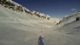 Skiing Black Schilthorn Piz Gloria Piste at Murren