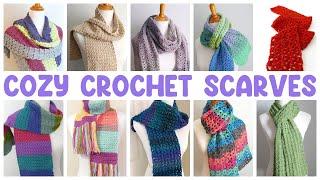 10 MUST TRY Cozy Crochet Scarves!