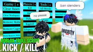 Roblox Trolling Admin Panel Script! | Kick / Kill & Btools Script | Envixity Scripts