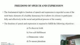 Scheme of the Fundamental Right to certain Freedom under Article 19