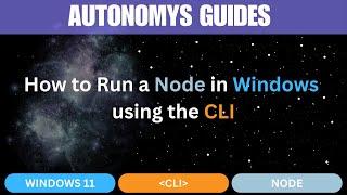 Autonomys - How to Run a Node in Windows using the CLI