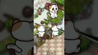 Cutest Cat Playing Piano  | 3D Sticker Scene by Zoei #3dstickers #stickerart #kawaiistickers