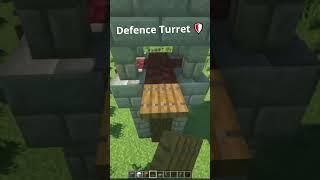 Minecraft: Defense Turret ️ Build Hack | #shorts