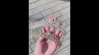 Hair accessories tiara Crown gold silver, диадема тиара бижутерия, прикраса біжутерія люкс якість