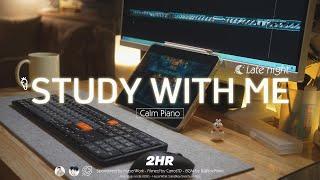 2-HOUR STUDY WITH ME | Calm Piano  | HyperWork SilentKey & Silentium Combo | Pomodoro 50-10