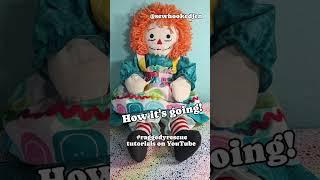I love a dramatic finish!#raggedyrescue #raggedyann #raggedyannclothes #sewhooked #sewhookedjen