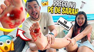 SARAH FUROU O PÉ COM UM PREGO ?! Família Araújo