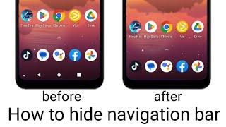 How to hide navigation bar on android