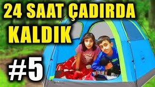 24 HOURS STAYING AND LIVING IN THE TENT!! #5 (phenomenon family stay in the tent challenge)