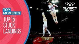 Best Stuck Landings in Women's Artistic Gymnastics at the Olympics | Top Moments