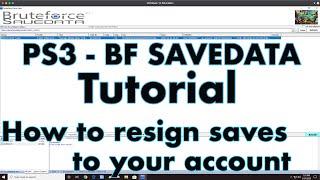 [PS3] BruteForce Savedata Tutorial - How to resign saves on Windows 10 - Step by Step Guide