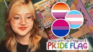 Every Room is a Different PRIDE FLAG  | Sims 4 Build Challenge