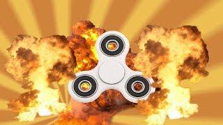 BLOWING UP A FIGIT SPINNER!!