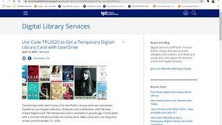 How to Access Toronto Public Library Online Using Overdrive