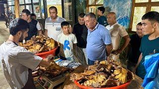 Hundreds Queue for a Taste of 300 KG Lamb Cooked in Uzbekistan Giant Tandoors