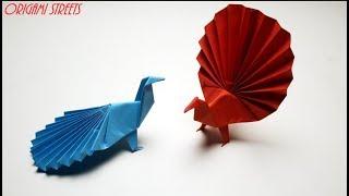 How to make a peacock out of paper. Origami peacock made of paper