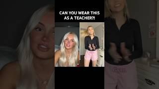 Can you actually wear THIS as a TEACHER?! @cashandkate #outfit #fashion #teacher