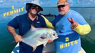 1 Permit, 2 baits in Flamingo Everglades.  First 2023 trip on our Hewes 18 Redfisher.