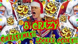 BROKEN CODES 8 CRAZY CHRISTMAS LOCKER CODES!! WWE SuperCard