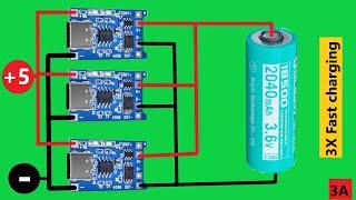 Great idea - Charge Your High Capacity Batteries Fast and Safe Using TP4056