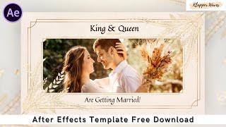 Wedding Card Invitation - Free Download After Effects Template