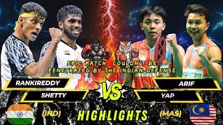 Wow‼️Epic match, couldn't be penetrated by the Indian defense‼️Rankireddy/Shetty vs Arif/Yap