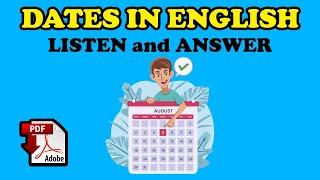 Dates in English - Listening Exercise + PDF - How to write and read the dates - Easy English Lesson