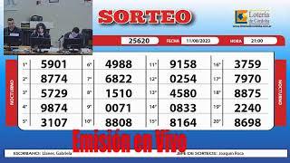 Sorteo de Quiniela NOCTURNO N° 25620 – 11/08/2023 – 21.00 hs.