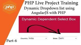 Dynamic Dropdown list using AngularJS with PHP  Country State Example  Best Example 