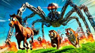 LA CARRERA DE ANIMALES CONTRA LOS ROBOTS | ANIMAL REVOLT BATTLE SIMULATOR