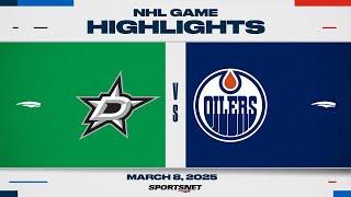 NHL Highlights | Dallas Stars vs. Edmonton Oilers - March 8, 2025