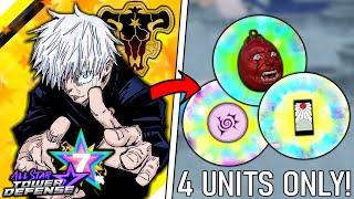 7 Star Gojo PROVES His LIMITLESS POWER in Hard Raids | 4 Units Gameplay | All Star Tower Defense