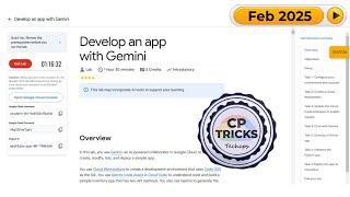 Develop an app with Gemini | #qwiklabs | #arcade | #Coursera @techcps