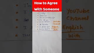 How to Agree with Someone #trending