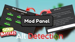 The New Mod Panel Is Insane | Alt Detection + Live Banning | Slap Battles Roblox