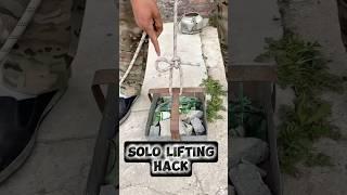 Solo Method for Lowering Heavy Gear from Heights #knot #rope #technique #shorts