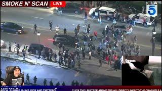 ICE PROTEST CLASHES W/ FBI HSI AND DEA #PROTEST #LA #DTLA #POLICE